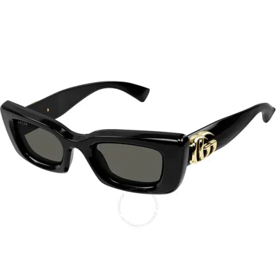 Gucci Grey Cat Eye Ladies Sunglasses Gg1827s 001 49 In Black