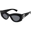 Gucci Grey Cat Eye Ladies Sunglasses Gg1843s 001 53
