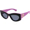Gucci Grey Cat Eye Ladies Sunglasses Gg1843s 005 53