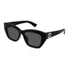 Gucci Grey Cat Eye Ladies Sunglasses Gg1844sa 001 55 In Black