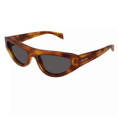 Gucci Grey Cat Eye Ladies Sunglasses Gg1919s 004 55 In Brown