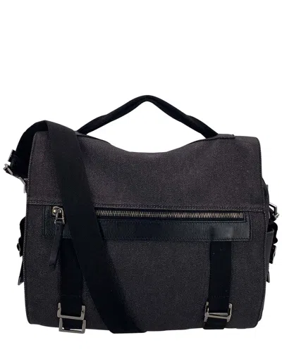 Gucci Grey Cotton Crossbody (authentic Pre-loved) In Black