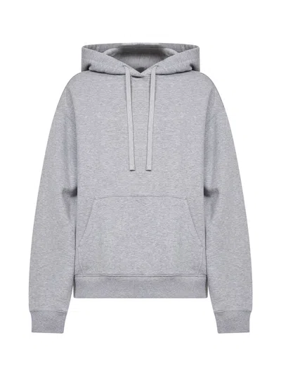 Gucci Grey Cotton Hoodie With Pleated Insert In Gray