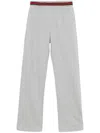 Gucci Cotton Jersey Jogging Pant With Web In Grey