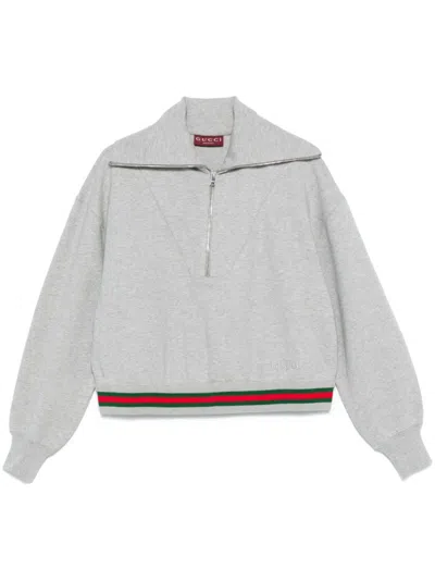 GUCCI GREY COTTON JERSEY SWEATSHIRT