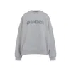 Gucci Sweatshirt Grey Cotton Dropped Shoulders In Gray