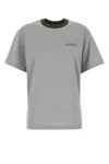 Gucci Grey Jersey T-shirt With Web In Greymelangemix