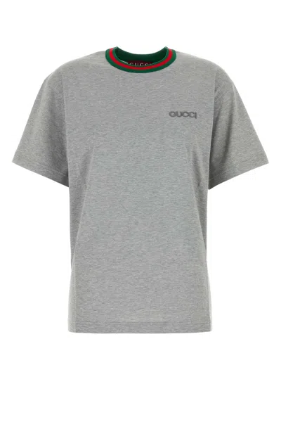 Gucci Grey Jersey T-shirt With Web