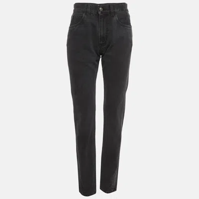 Pre-owned Gucci Grey Denim Slim Fit Jeans L/waist 31" In Gray