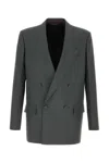 Gucci Grey Double-breasted Blazer In Gray