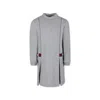 Gucci Web-stripe Cotton Dress In Grey