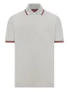 Gucci Grey Polo Shirt With Web Details And Logo Lettering On The Front In Wool Blend Man In Gray