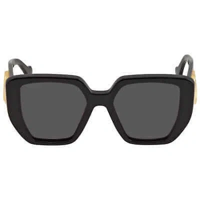 Pre-owned Gucci Grey Geometric Ladies Sunglasses Gg0956s 003 54 Gg0956s 003 54 In Gray
