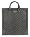 Gucci Grey Gg Coated Canvas Ophidia Medium Tote (authentic Pre-loved)