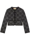 Gucci Gg Tweed Jacket In Grey
