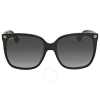 GUCCI GUCCI GREY GRADIENT CAT EYE LADIES SUNGLASSES GG0022S 001 57