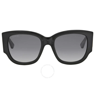 Gucci Grey Gradient Cat Eye Ladies Sunglasses Gg0276s 001 53 In Black / Grey / Multicolor