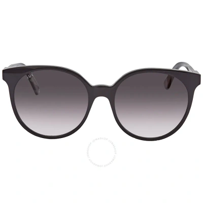Gucci Grey Gradient Cat Eye Ladies Sunglasses Gg0488s 001 54 In Black / Grey