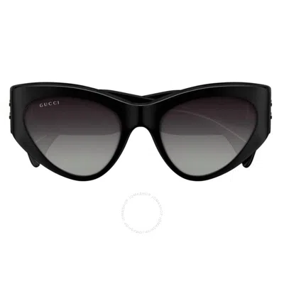 Gucci Grey Gradient Cat Eye Ladies Sunglasses Gg1704s 001 54 In Black