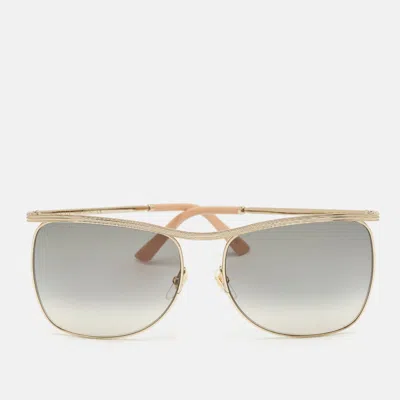 Pre-owned Gucci Grey Gradient Gg0820s Square Sunglasses