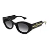 Gucci Grey Gradient Oval Ladies Sunglasses Gg1553s 001 52