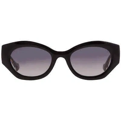 Pre-owned Gucci Grey Gradient Oval Ladies Sunglasses Gg1553s 001 52 Gg1553s 001 52 In Gray