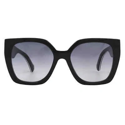 Pre-owned Gucci Grey Gradient Oversized Ladies Sunglasses Gg1300s-004 55 Gg1300s 004 55 In Gray