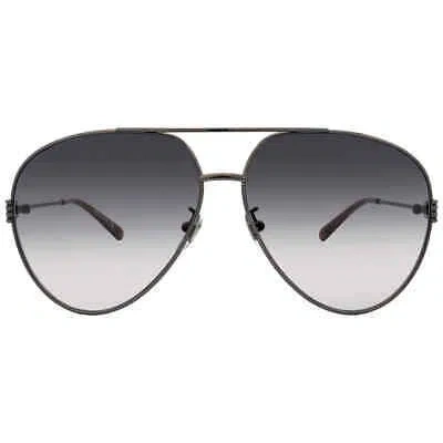 Pre-owned Gucci Grey Gradient Pilot Ladies Sunglasses Gg1280s 002 62 Gg1280s 002 62 In Gray