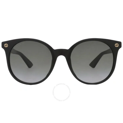 Gucci Grey Gradient Round Ladies Sunglasses Gg0091s 001 52