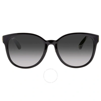 Gucci Grey Gradient Round Ladies Sunglasses Gg0854sk 001 56 In Black
