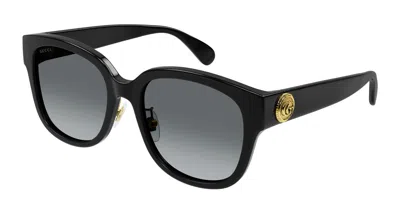 Gucci Grey Gradient Sport Ladies Sunglasses Gg1409sk 001 55 In Black