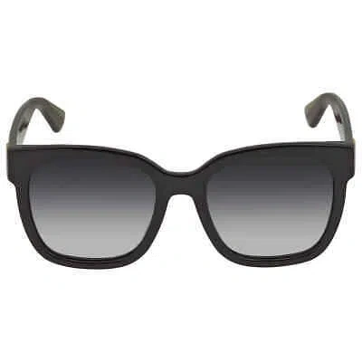 Pre-owned Gucci Grey Gradient Square Ladies Sunglasses Gg0034sn 002 54 Gg0034sn 002 54 In Gray