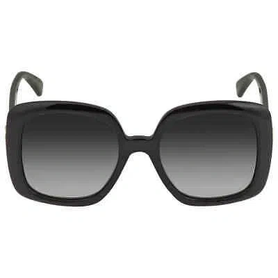 Pre-owned Gucci Grey Gradient Square Ladies Sunglasses Gg0713s 006 55 Gg0713s 006 55 In Gray
