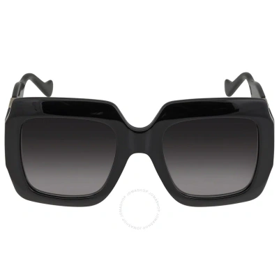 Gucci Grey Gradient Square Ladies Sunglasses Gg1022s 006 54 In Black / Grey