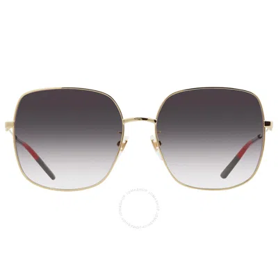 Gucci Grey Gradient Square Ladies Sunglasses Gg1195sk 001 59 In Gray