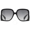 Gucci Womens Black Gc002056 Gg1326s Rectangle-frame Acetate Sunglasses In Grey