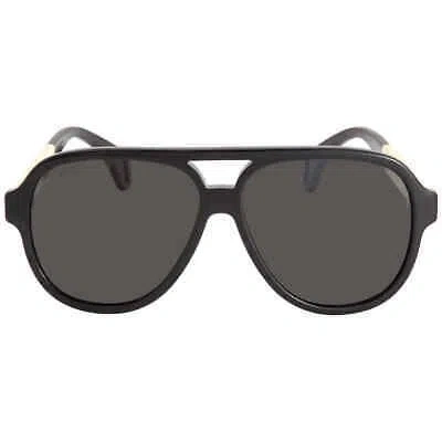 Pre-owned Gucci Grey Green Polarized Pilot Men's Sunglasses Gg0463s 002 58 Gg0463s 002 58 In Gray