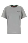 Gucci Grey Jersey T-shirt With Web In Grey