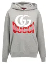 Gucci Cotton Jersey Hooded Sweatshirt In Grey