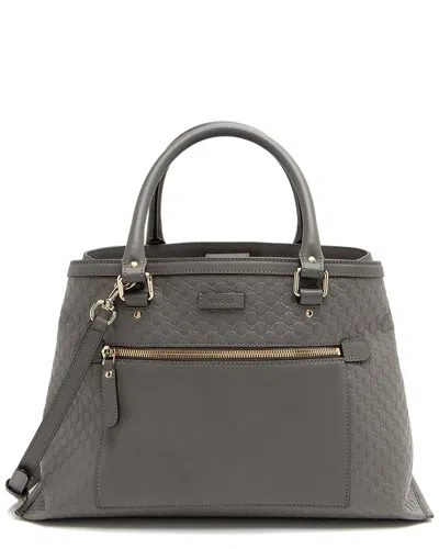 Gucci Grey Microssima Soft Medium Tote (authentic Pre-loved) In Burgundy