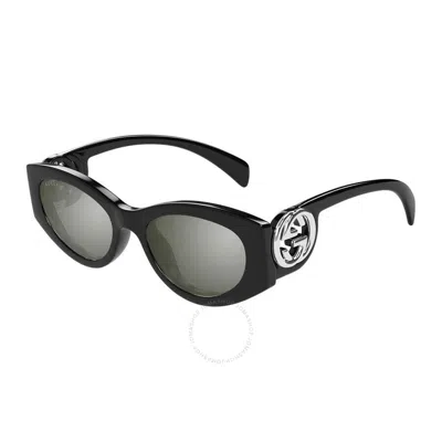 Gucci Grey Mirror Cat Eye Ladies Sunglasses Gg1691s 001 54 In Black
