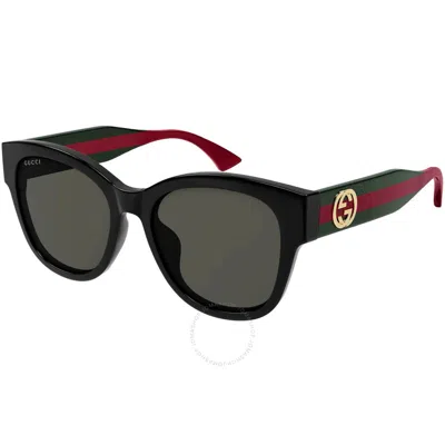 Gucci Grey Navigator Ladies Sunglasses Gg1866sk 001 56 In Black