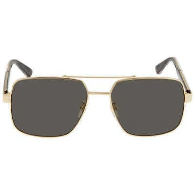 Pre-owned Gucci Grey Navigator Men's Sunglasses Gg0529s 001 60 Gg0529s 001 60 In Gray
