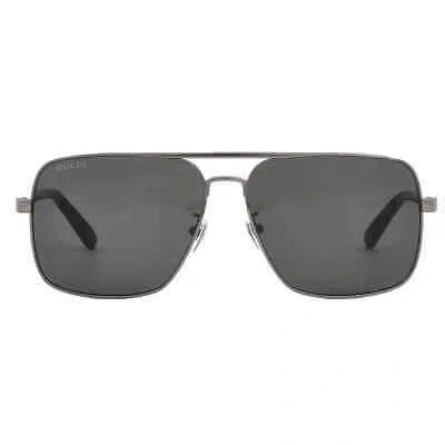 Pre-owned Gucci Grey Navigator Men's Sunglasses Gg1289s 001 62 Gg1289s 001 62 In Gray