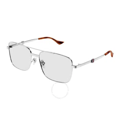 Gucci Grey Navigator Men's Sunglasses Gg1441s 005 58 In Gray
