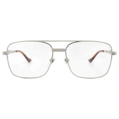 Pre-owned Gucci Grey Navigator Men's Sunglasses Gg1441s 005 58 Gg1441s 005 58 In Gray