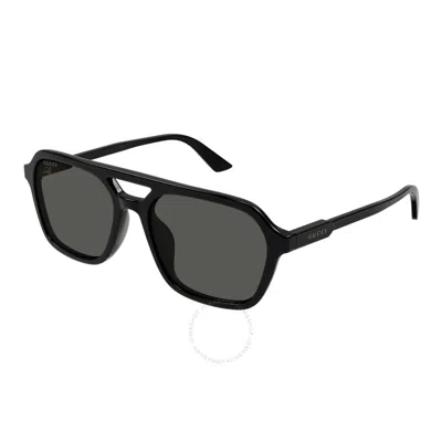 Gucci Grey Navigator Men's Sunglasses Gg1823sa 001 57