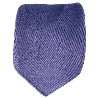 Pre-owned Gucci Grey Navy Orange Stripe Skinny Silk Tie