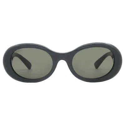 Pre-owned Gucci Grey Oval Ladies Sunglasses Gg1587s 001 52 Gg1587s 001 52 In Gray