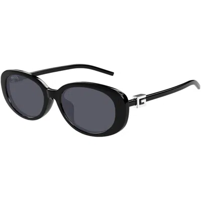 Gucci Grey Oval Ladies Sunglasses Gg1684sa 001 55 In Black